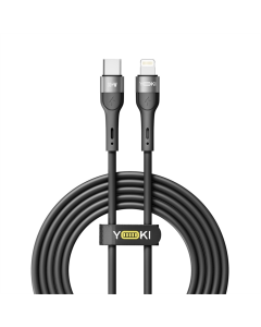 USB кабель Yoki EXTRA YK-EX11 Type-C to Lightning 30W 2м Чорний (Black)