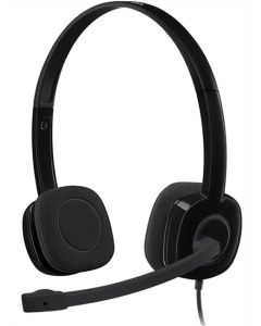 Наушники Logitech H151 Stereo с микрофоном Черные (Black)