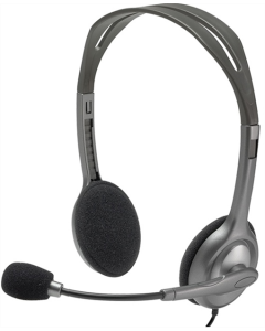 Наушники Logitech H111 Stereo с микрофоном Серый