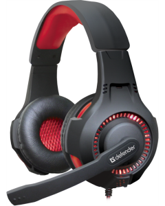Навушники накладні Defender Warhead G-450 2.3м Червоні Чорні (Red Black)