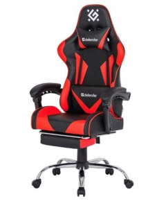 Кресло игровое Defender Pilot Черное Красное (Black Red)