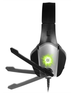 Наушники накладные Defender X-Skull 2.1м (64585) Черные Серые (Black Grey)