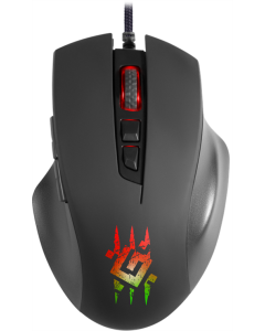Миша Defender Wolverine GM-700L RGB, 7 кнопок, 12800 dpi Чорна (Black)
