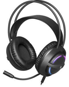 Наушники накладные Defender Dexter RGB Черные (Black)