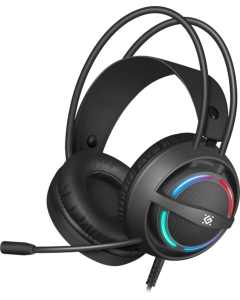 Наушники накладные Defender Dexter RGB Черные (Black)