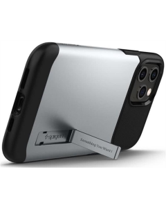 Чохол накладка для iPhone 12 Pro Max Spigen Slim Armor Срібна (Satin Silver)