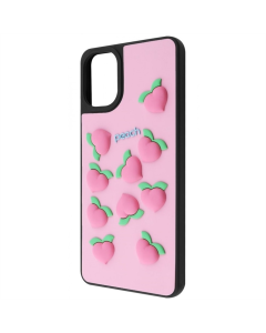 Чохол-накладка для Samsung A06 WAVE Doodle Case Чорна (Персик)