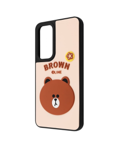 Чехол-накладка для Samsung A36/A56 WAVE Doodle Case Черный (Медведь)