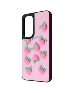 Чехол-накладка для Samsung A36/A56 WAVE Doodle Case Черный (Персик)