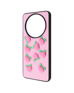 Чехол-накладка для Xiaomi Redmi A3 WAVE Doodle Case Черный (Персик)