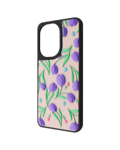 Чехол-накладка для Xiaomi Redmi A5 / Poco C71 (Global) WAVE Doodle Case Черный (Цветы)