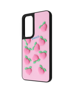 Чехол-накладка для Xiaomi Redmi Note 11/11s WAVE Doodle Case Черный (Персик)