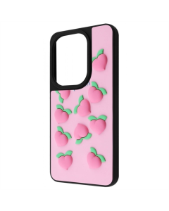 Чохол-накладка для Xiaomi Redmi Note 13 Pro / Note 14s / Poco M6 Pro WAVE Doodle Case Чорна (Персик)