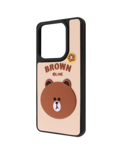 Чехол-накладка для Xiaomi Redmi Note 14 5G / Poco M7 Pro) WAVE Doodle Case Черный (Медведь)