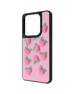 Чехол-накладка для Xiaomi Redmi Note 14 5G / Poco M7 Pro WAVE Doodle Case Черный (Персик)