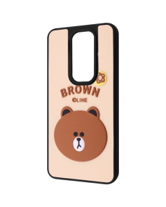 Чехол-накладка для Xiaomi Redmi Note 8 Pro WAVE Doodle Case Черный (Медведь)