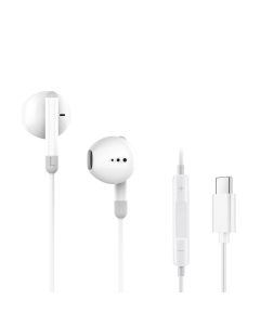Навушники з мікрофоном Ergo VM-730 Type-C Earphones Білі (White)