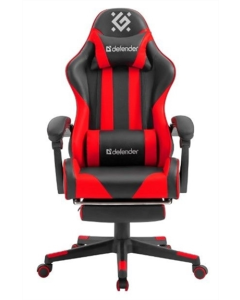 Кресло игровое Defender Rock Черное Красное (Black Red)
