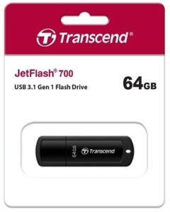 USB Флеш 64Gb Transcend JetFlash 700 USB 3.1 Чорна (Black)