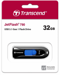 USB Флеш 32Gb Transcend JetFlash 790 USB 3.1 Чорна (Black)