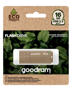 USB флеш-накопитель 16 Гб Goodram UME3 USB 3.2 ECO FRIENDLY коричневого цвета