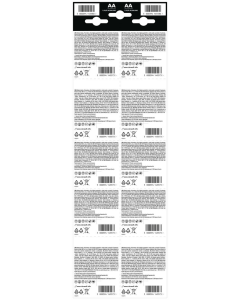 Батарейки AA/LR6 Duracell MN1500 (плакат 20шт)