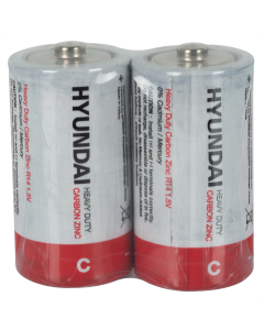 Батарейки Hyundai R14 C Shrink 2 Heavy Duty (2шт)