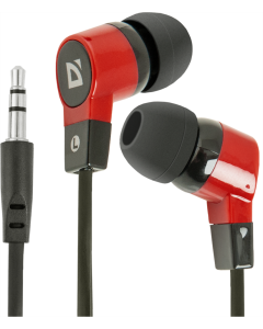 Наушники Defender Basic-619 Черные (Черно-красные)