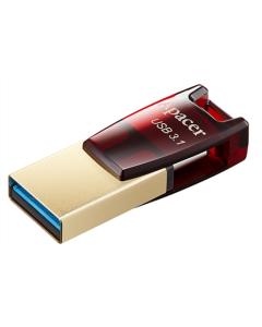 USB Флеш 32Gb APACER AH180 Type-C Dual USB 3.1 Червона (Red)