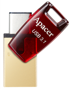 USB флеш-накопитель 32 Гб APACER AH180 Type-C Dual USB 3.1 Красный (Red)