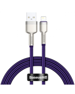 USB кабель Baseus Cafule Metal Lightning 2.4A (2м) Фіолетовий (Purple)