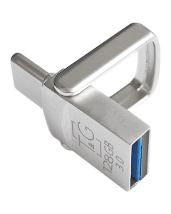 USB Флеш 128Gb T&G 104 Metal USB-A/Type-C Срібна (Silver)