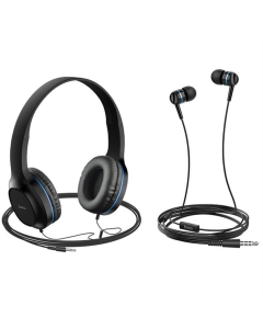 Наушники накладные Hoco W24 Черные (Black Blue)