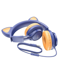 Навушники накладні Hoco W36 Cat Ear Сині (Blue Orange)