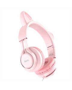 Наушники накладные Hoco W36 Cat Ear Розовые (розовые)