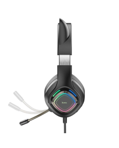 Наушники накладные Hoco W107 Cute Cat Ear Gaming Черные (Black)