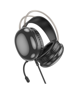 Наушники полноразмерные Hoco W109 Plus Rich USB 7.1 каналов для игр Черные (Black Colorful)