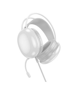 Наушники полноразмерные Hoco W109 Plus Rich USB 7.1 каналов для гейминга Белые (White Colorful)