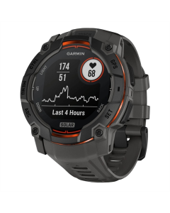Смарт-годинник Garmin Instinct 3 50mm Solar Black with Charcoal Silicone Band Чорний (Black)