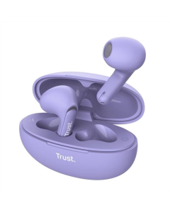 Беспроводные вкладыши Trust Yavi Earphones BT 5.3, ENC, SBC Фиолетовые (Purple)