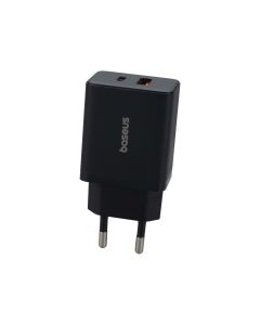 Зарядное устройство Baseus Cube Fast Charger 30W QC+PD 1USB-C + 1USB-A Черный (Black)