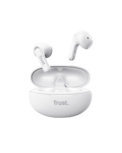 Бездротові навушники вкладиші Trust Yavi Earphones BT 5.3, ENC, SBC Білі (White)