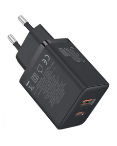 Зарядное устройство Baseus Cube Pro Fast Charger PD30W (1USB-A/1C) Черный (Black)