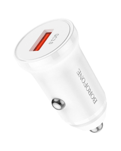 Автомобільний зарядний пристрій Borofone BZ18 QC3.0 (1USB-A) Білий (White)