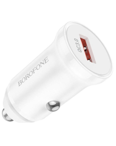 Автомобільний зарядний пристрій Borofone BZ18 QC3.0 (1USB-A) Білий (White)