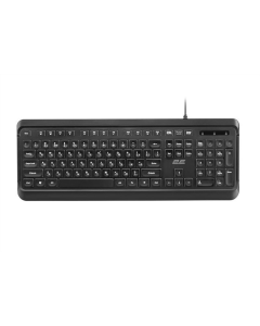Клавиатура 2E KS120 104 клавиш, USB-A, EN/UK, белая подсветка, черная