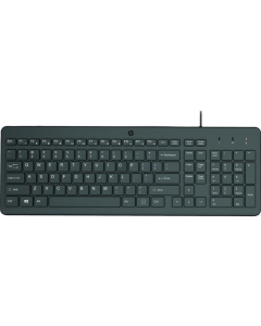 Клавиатура HP 150, 104 клавиши, USB-A, EN/RU Черная (Black)