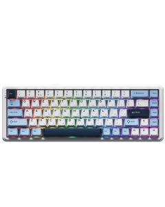 Беспроводная клавиатура Ajazz AK680 MAX Magnetic Switch RGB USB Белая (White)