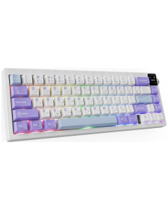 Клавіатура бездротова Ajazz AK650 Flying Fish Switch Фіолетова (Purple)