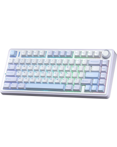 Клавіатура бездротова Aula F75 Gasket Greywood V3 Синя (Blue)